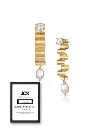2021 JCK Show Design awards Zoom Worthy Earrings by Geralyn Sheridan Designs