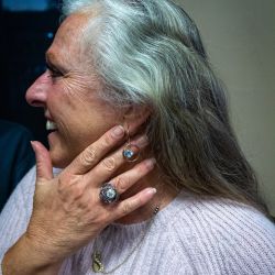 Carol with Geralyn Sheridan Designs Rings