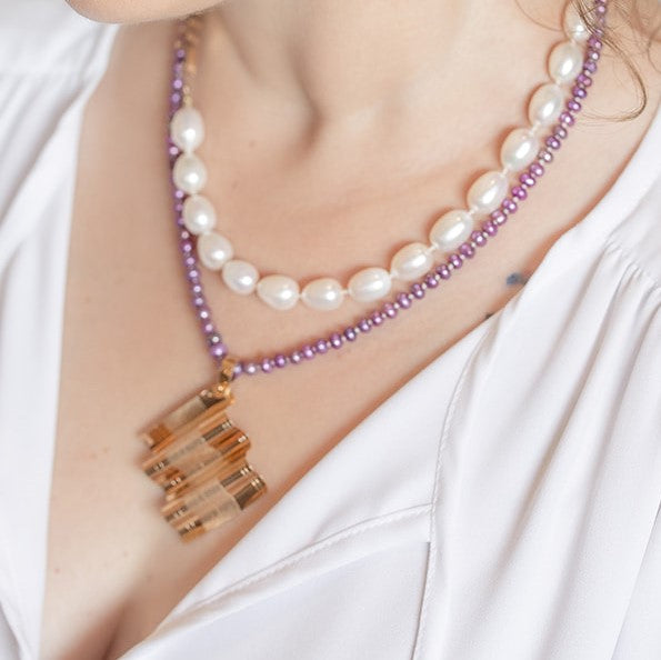Pearls with Handmade 14K Gold Clasp