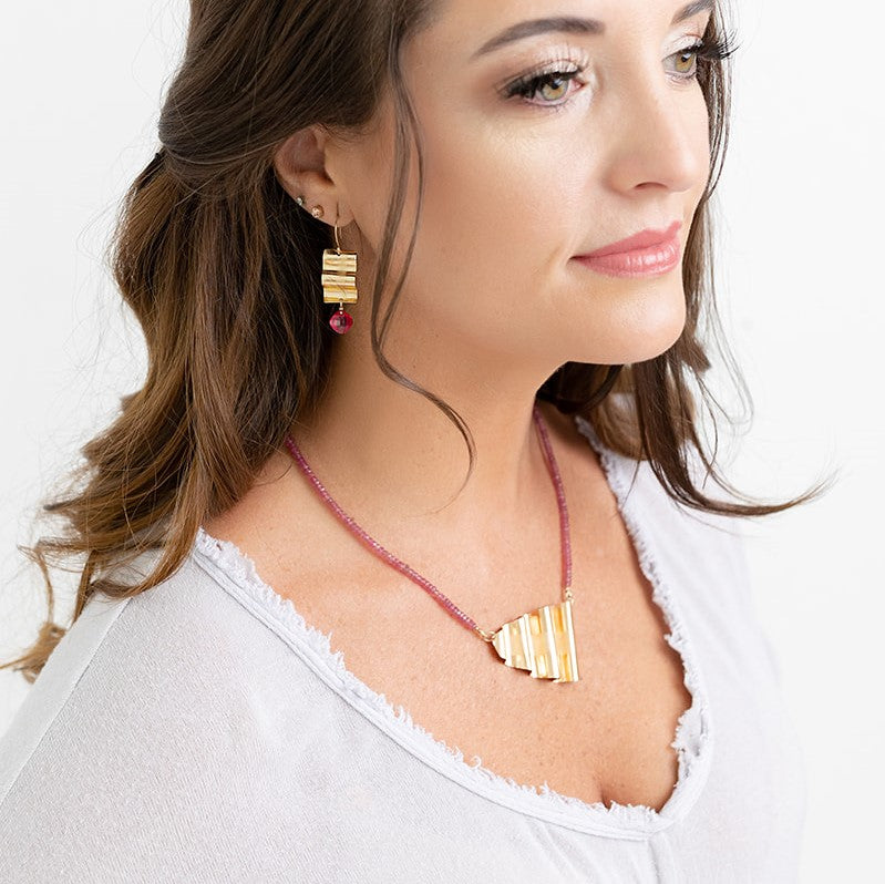 14K Statement Ribbon Candy Necklace