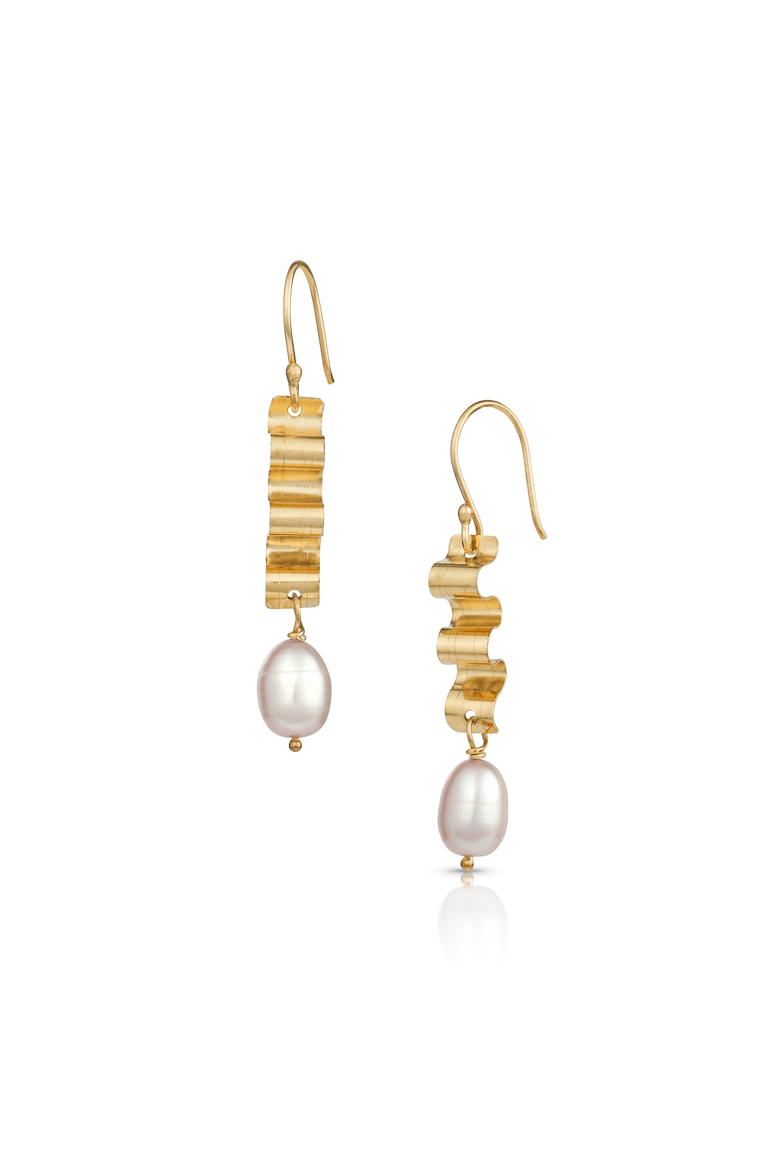 14K Ribbon Earrings with Briolettes
