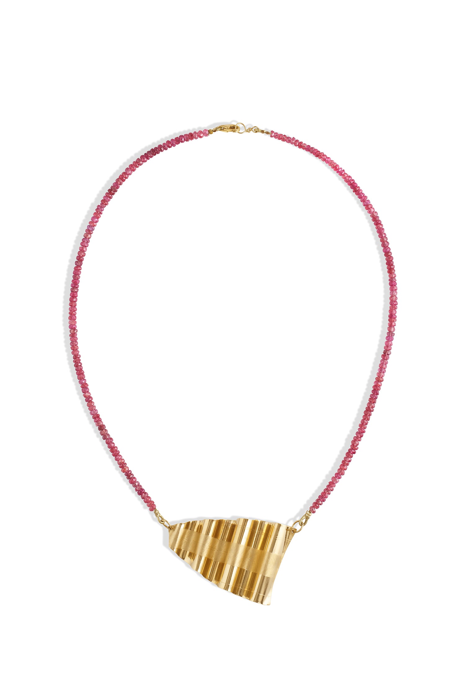 14K Statement Ribbon Candy Necklace