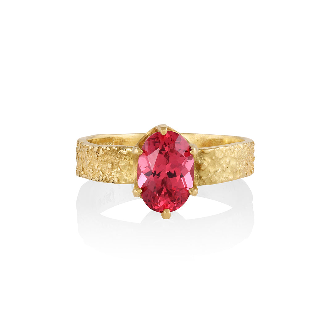 14K Gold and Spinel Sugar Ring