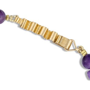 Amethyst Briolette Strand with 14K Gold Clasp