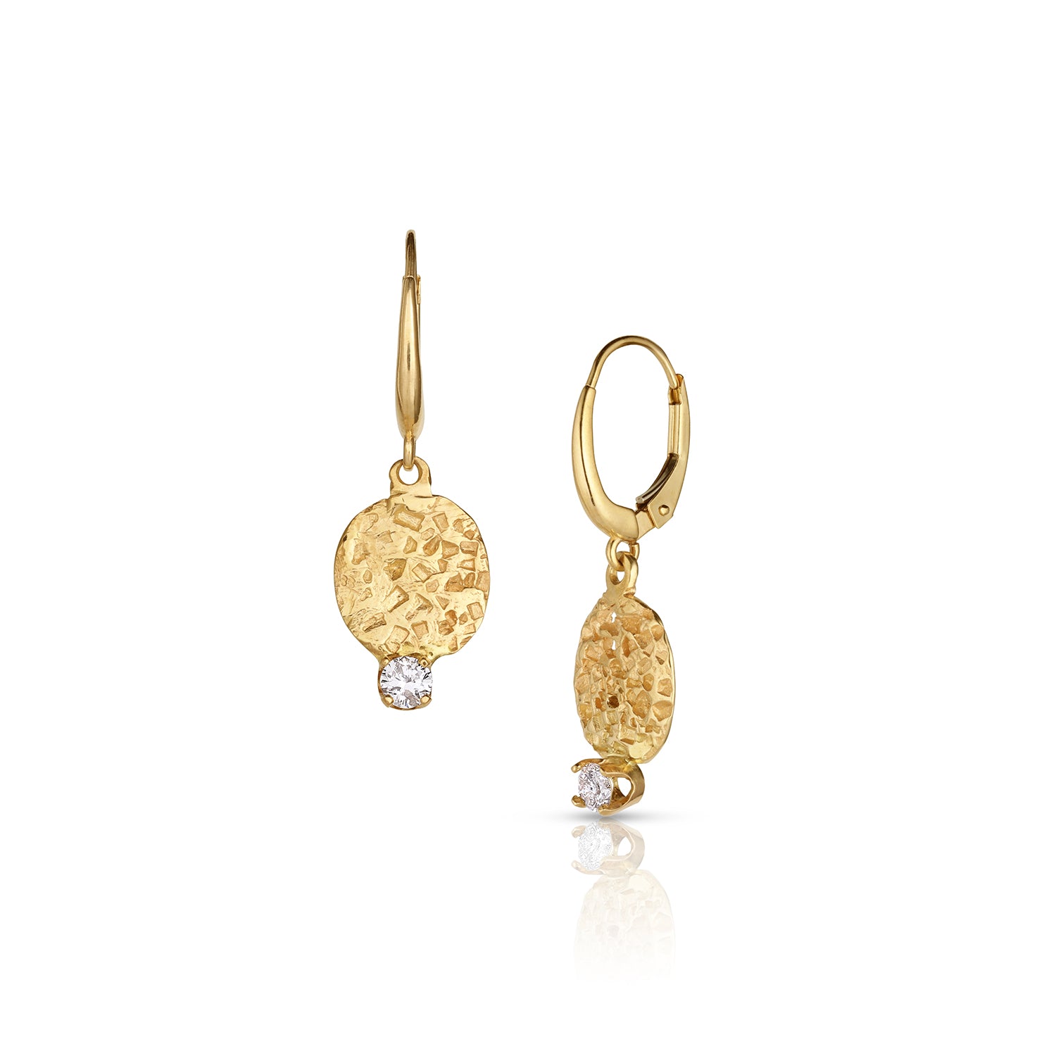 14K Sweet Love Earrings with Diamonds