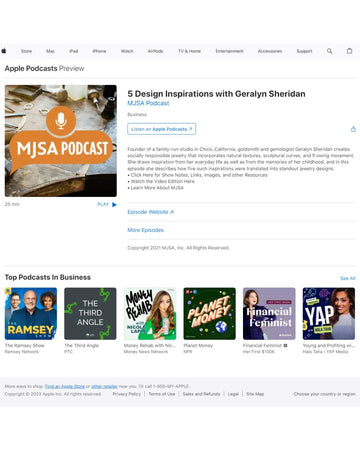 MJSA Inspirations of Design Podcast | Geralyn Sheridan Designs