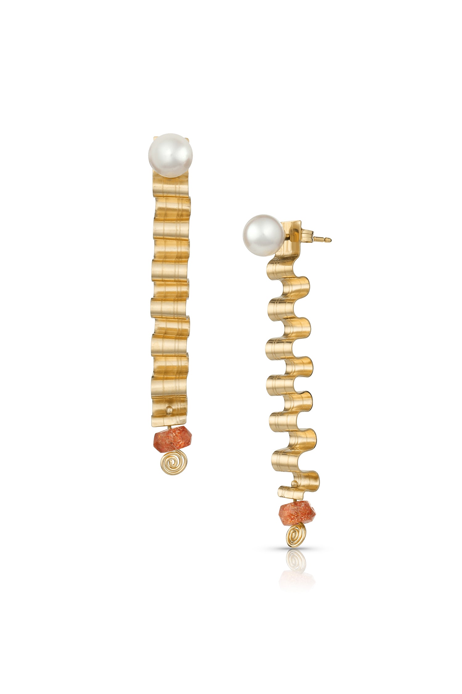 14K Gold & Sunstone Earring Jackets