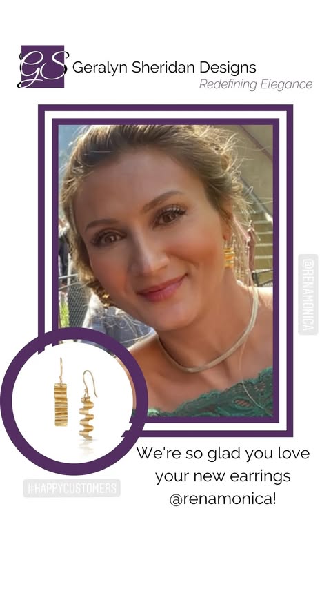 14K Gold Ribbons & Pearl Earrings