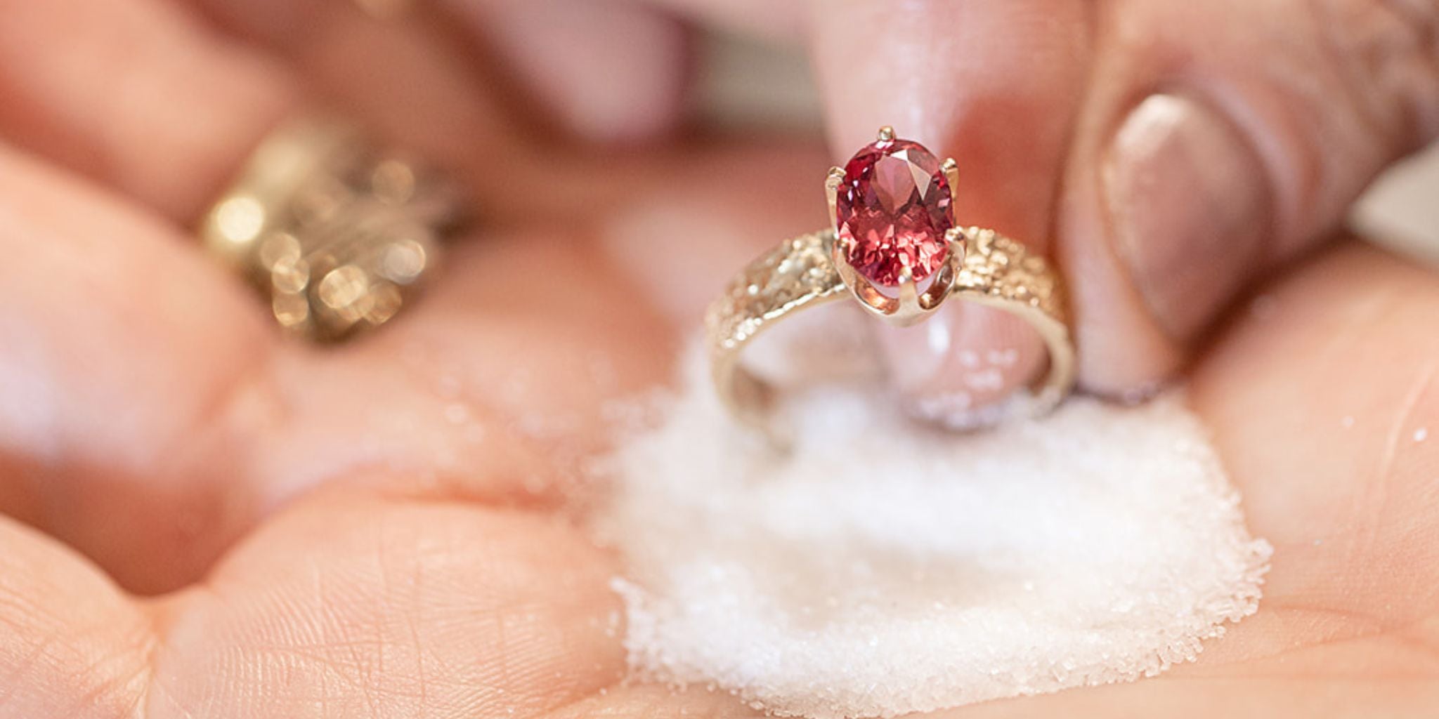 Gold and Spinel Sugar Ring By Geralyn Sheridan Designs