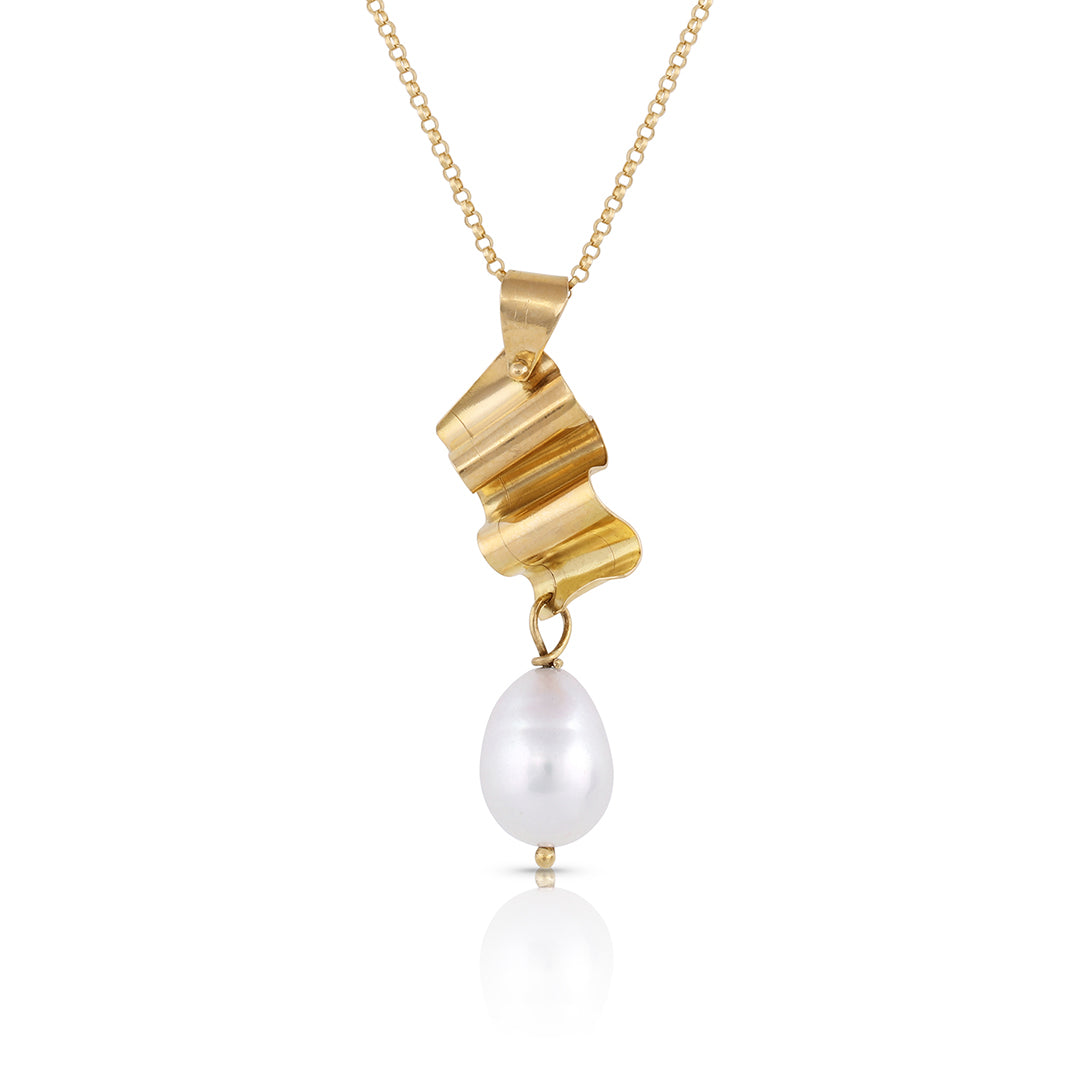 14K Gold and Pearl Pendant