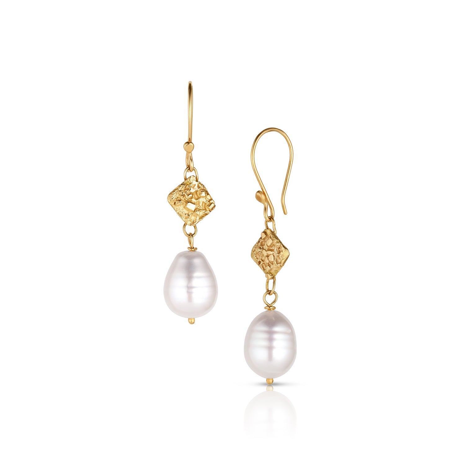 Sweet Love Earrings with Drop Pearls