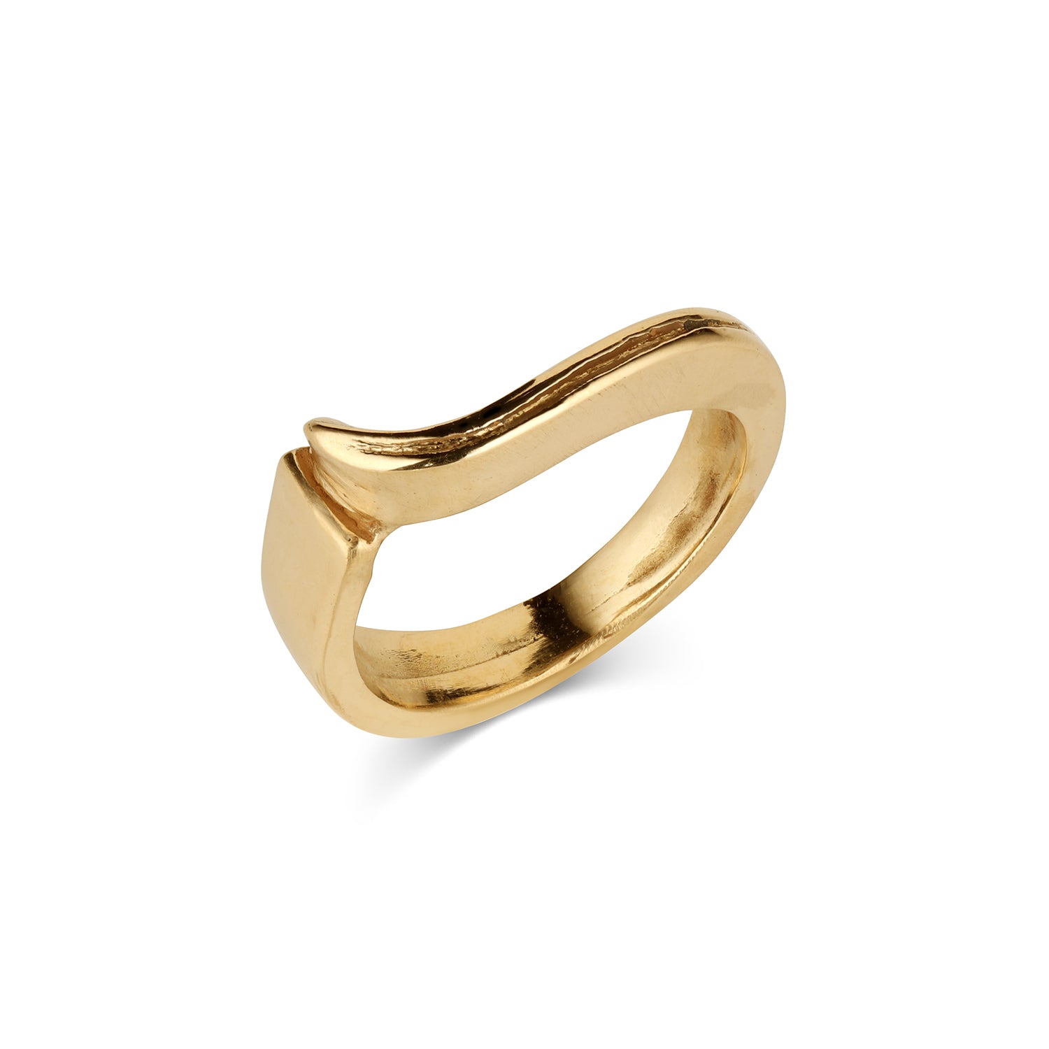 14K Gold Subtle Curve Ring