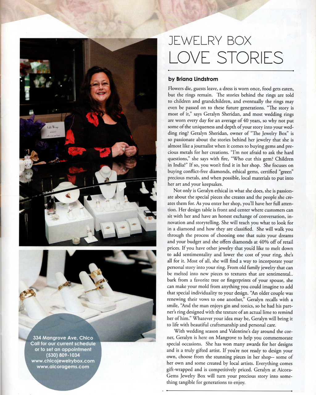 Geralyn Sheridan Designs Featuring at Upgraded Living Magazine 